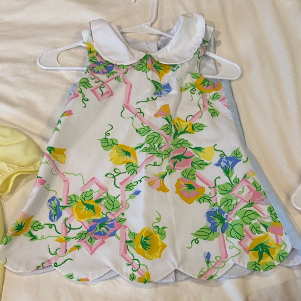 The Beaufort Bonnet Company Floral Kids Dress - White, Yellow, Pink, Green, Blue